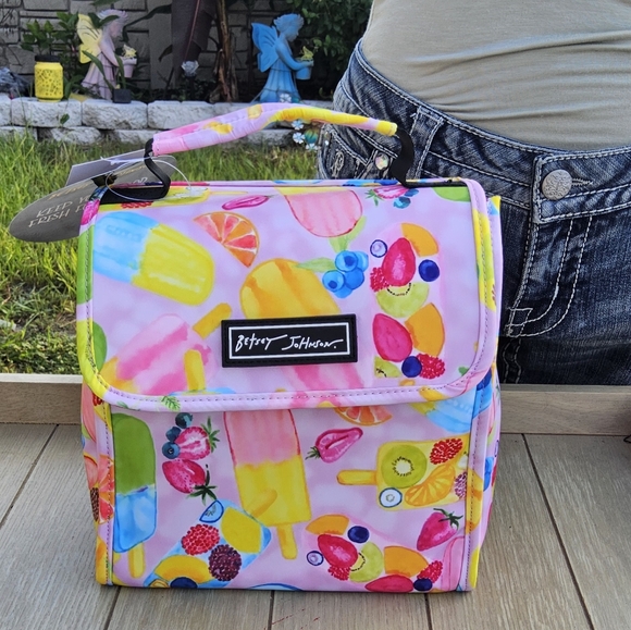 Betsey Johnson Handbags - NWT BETSEY JOHNSON FRUITY POP FLAP TOP INSULATED LUNCH TOTE